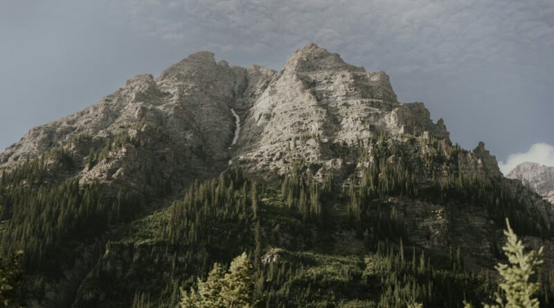 a mountain with snow